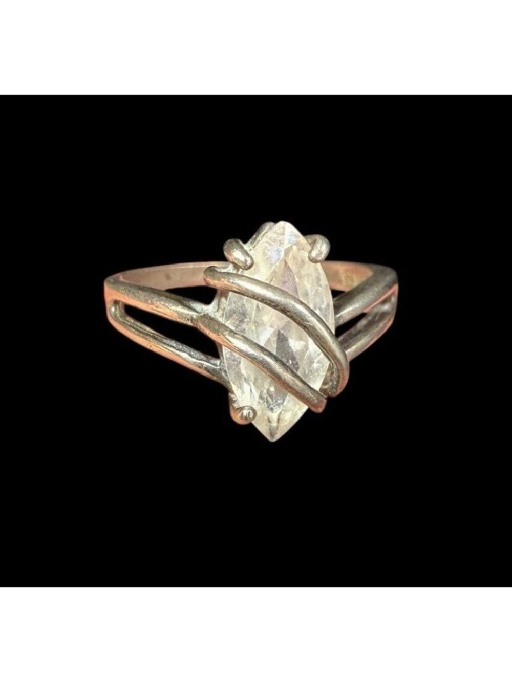 White Tourmaline 925 Sterling Silver Engagement Solitaire Band Ring Size 5.75